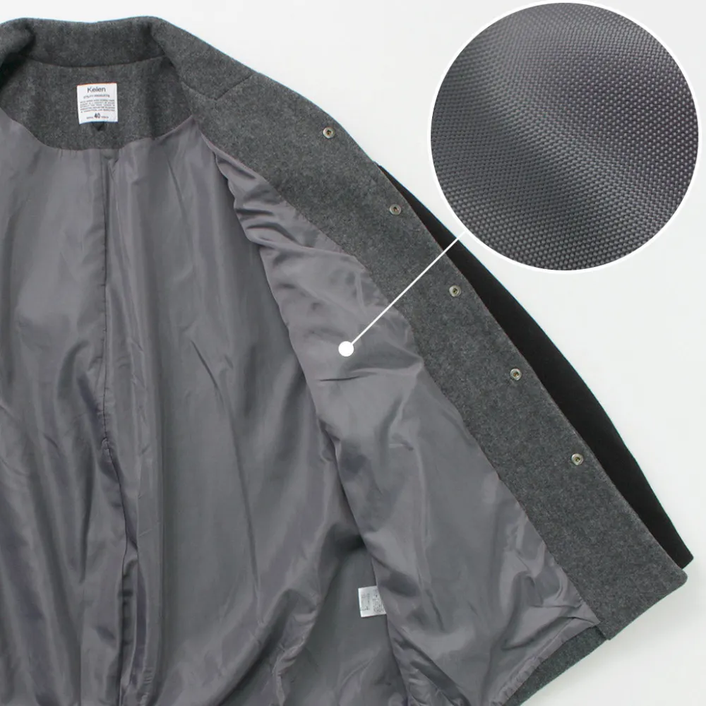 KELEN Jackets^/ Collarless Egg Jacket