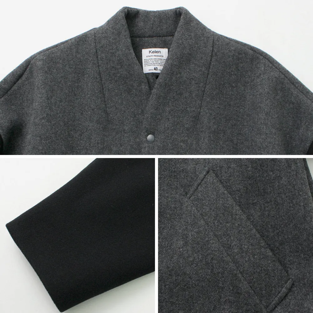 KELEN Jackets^/ Collarless Egg Jacket
