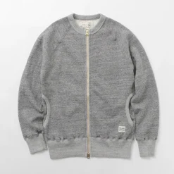 KEPANI Cardigans^/ Crew Neck Full Zip Sweat Jacket