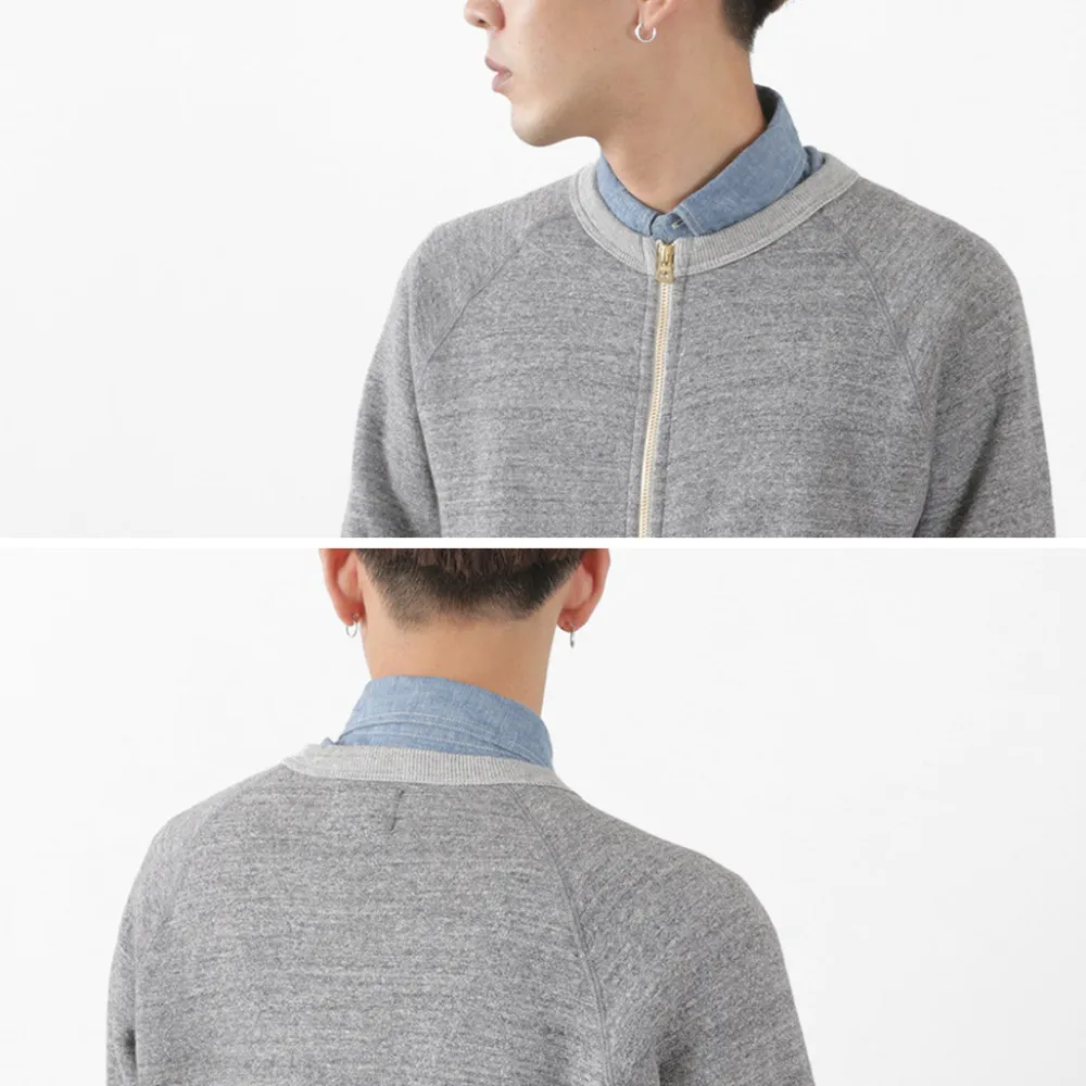 KEPANI Cardigans^/ Crew Neck Full Zip Sweat Jacket