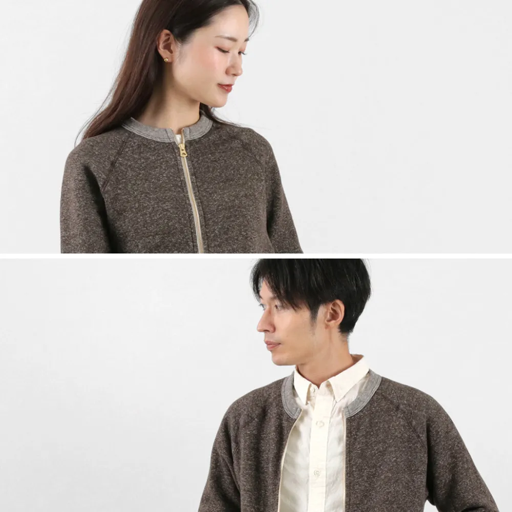 KEPANI Cardigans^/ Crew Neck Full Zip Sweat Jacket