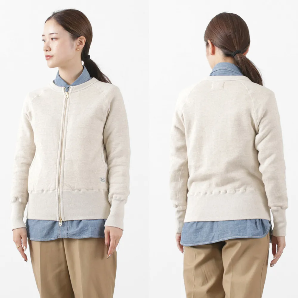 KEPANI Cardigans^/ Crew Neck Full Zip Sweat Jacket