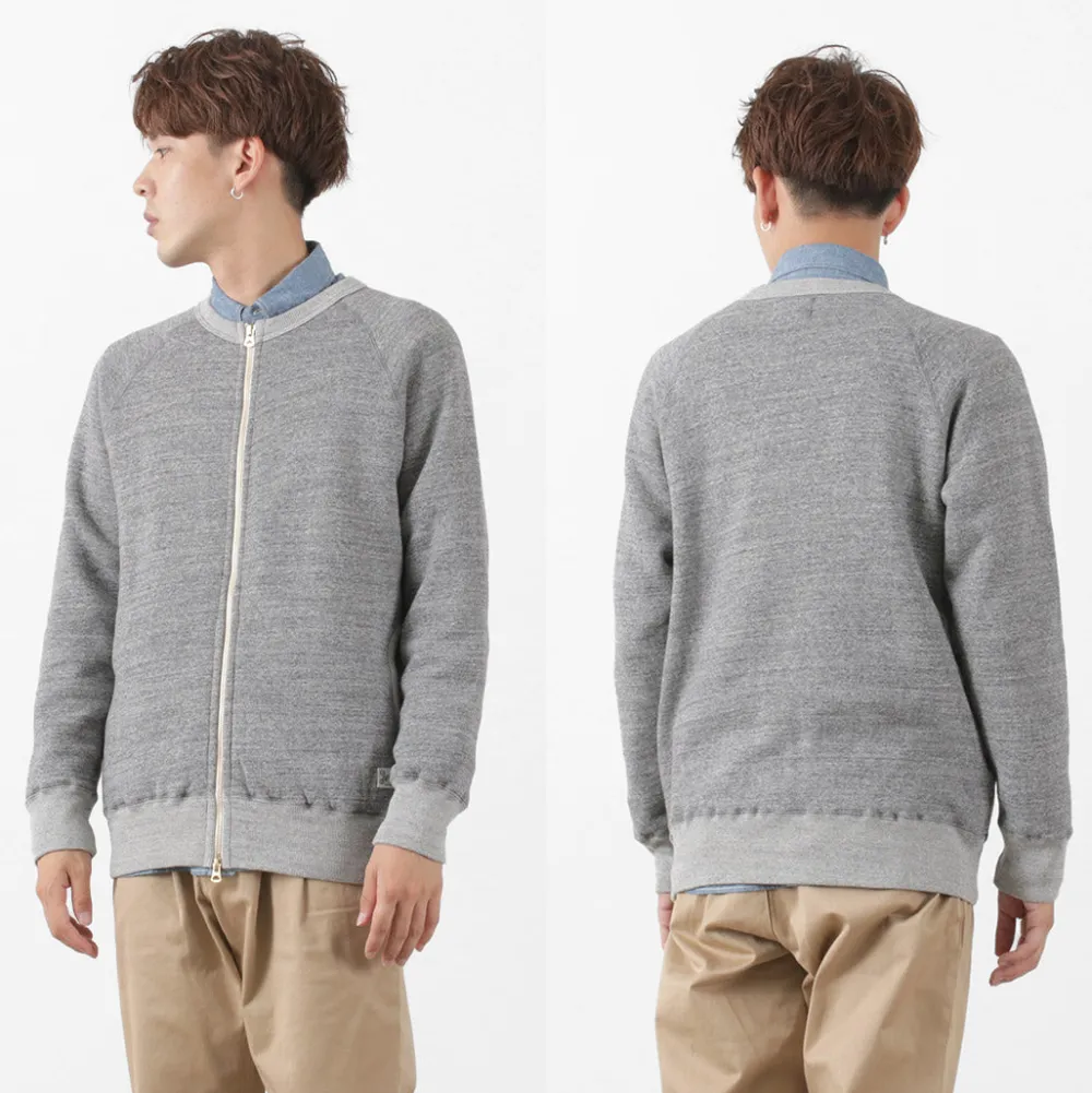 KEPANI Cardigans^/ Crew Neck Full Zip Sweat Jacket