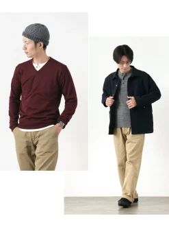 KEPANI T-Shirts^/ Henley neck long sleeve tee