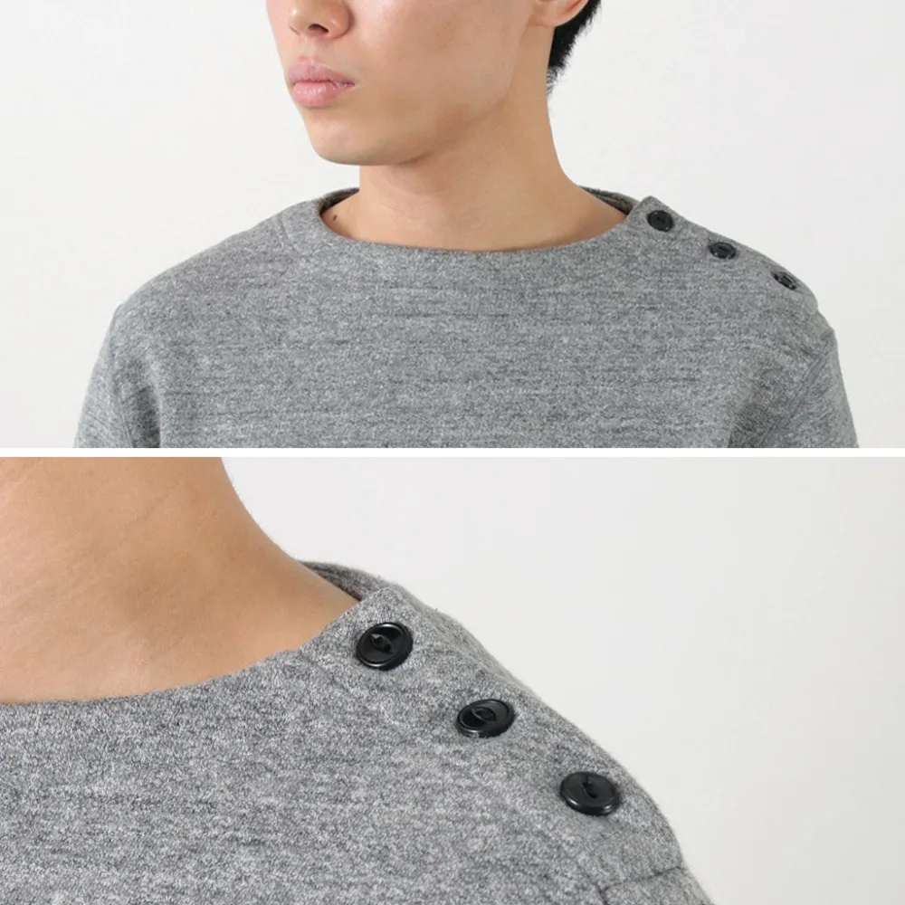 KEPANI Sweatshirts^/ Raffy brushed lining Boat Neck Sweatshirt Basque Shirt