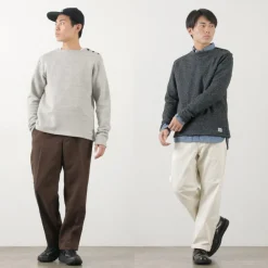 KEPANI Sweatshirts^/ Raffy brushed lining Boat Neck Sweatshirt Basque Shirt