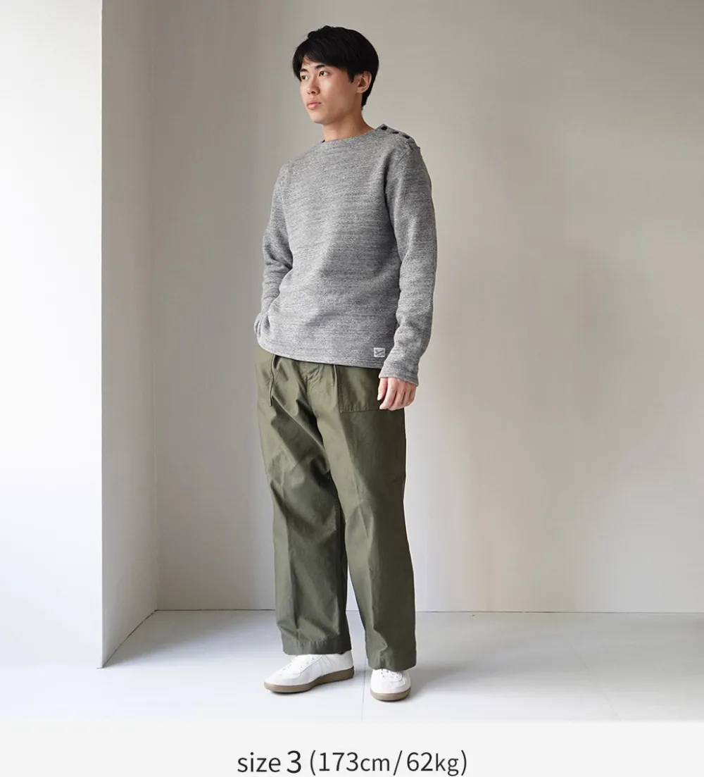 KEPANI Sweatshirts^/ Raffy brushed lining Boat Neck Sweatshirt Basque Shirt