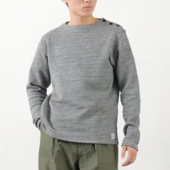 KEPANI Sweatshirts^/ Raffy brushed lining Boat Neck Sweatshirt Basque Shirt