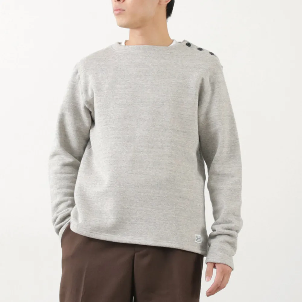 KEPANI Sweatshirts^/ Raffy brushed lining Boat Neck Sweatshirt Basque Shirt