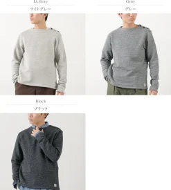 KEPANI Sweatshirts^/ Raffy brushed lining Boat Neck Sweatshirt Basque Shirt