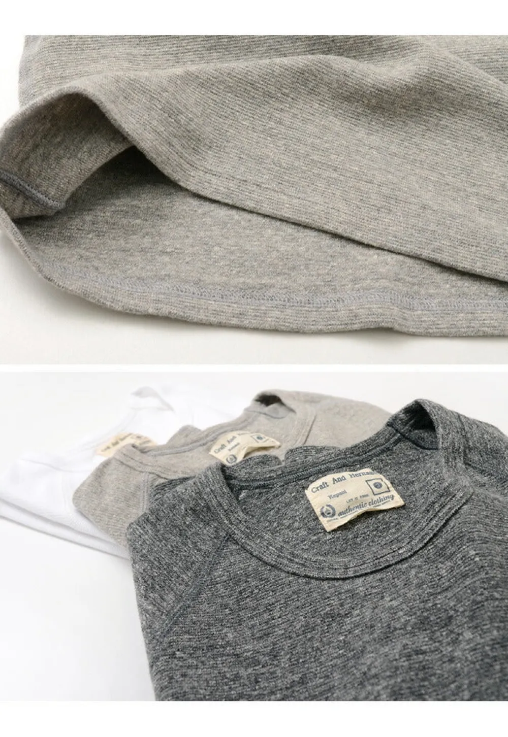 KEPANI T-Shirts^/ Raffy Spun Milled 7/10 Sleeve T-Shirt