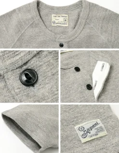 KEPANI T-Shirts^/ Raffy Spun Milled Henry Neck T-Shirt