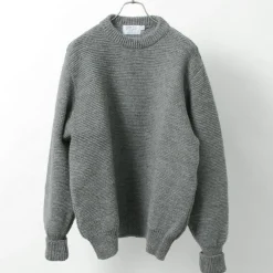 KERRY WOOLLEN MILLS Knits^/ 5 Gauge 2 Ply Pearl Stitch Drop Shoulder Crew Neck Knit