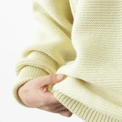 KERRY WOOLLEN MILLS Knits^/ 5 Gauge 2 Ply Pearl Stitch Drop Shoulder Crew Neck Knit