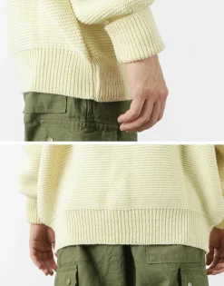 KERRY WOOLLEN MILLS Knits^/ 5 Gauge 2 Ply Pearl Stitch Drop Shoulder Crew Neck Knit