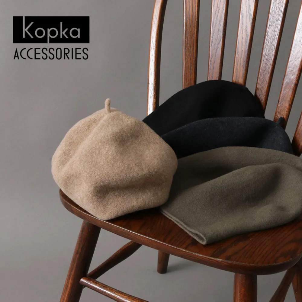 KOPKA Hats^/ Pure Merino Roll Up Beret
