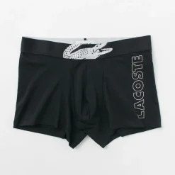 LACOSTE Underwear^/ Croc Print 3 Pack Boxer Pants black