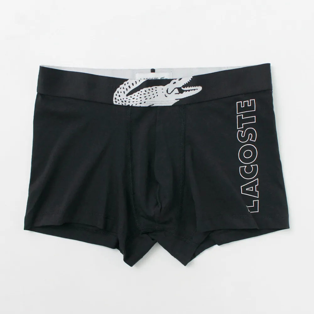 LACOSTE Underwear^/ Croc Print 3 Pack Boxer Pants black