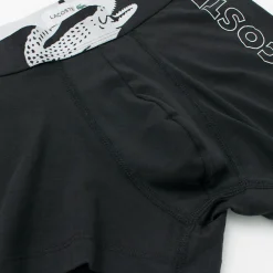 LACOSTE Underwear^/ Croc Print 3 Pack Boxer Pants black