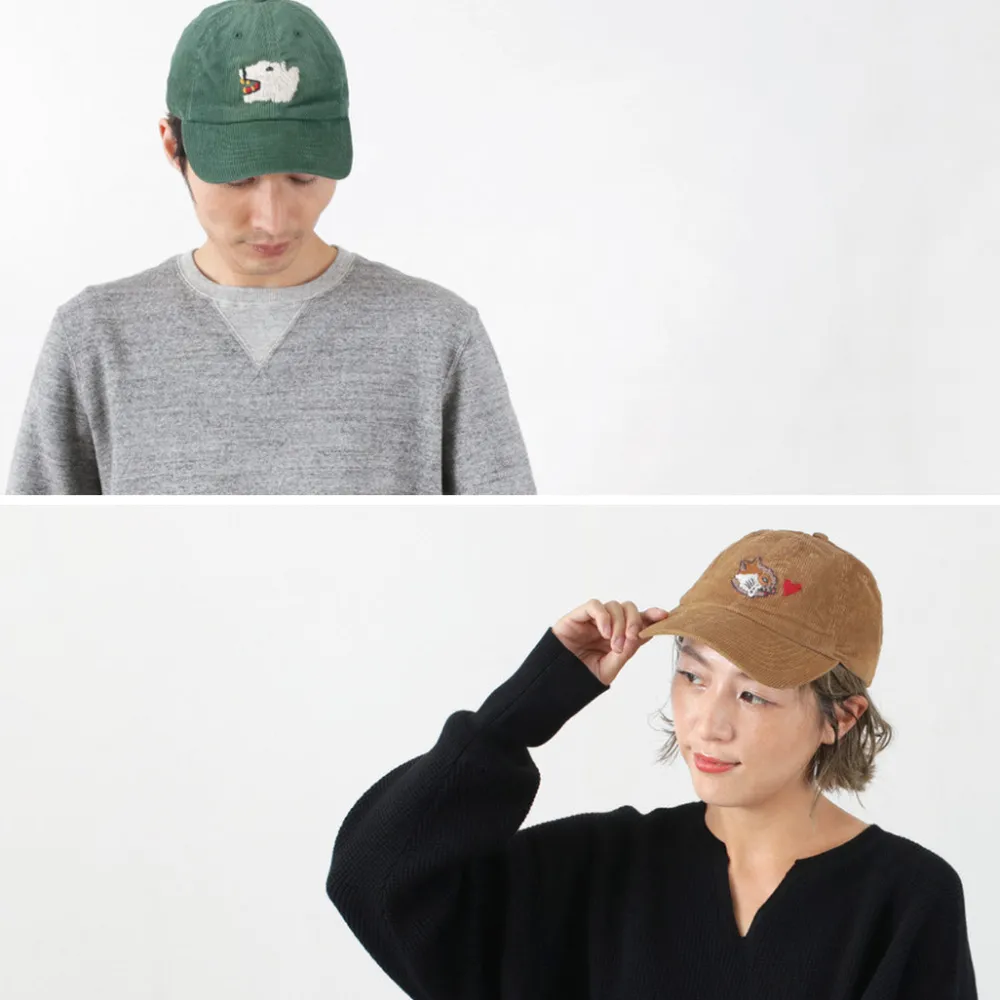 LET’S 功夫 Hats^/ Corduroy kung fu cap