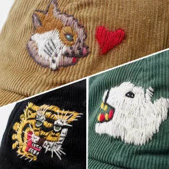 LET’S 功夫 Hats^/ Corduroy kung fu cap
