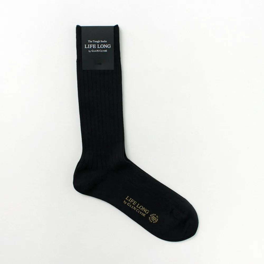 LIFE LONG BY GLEN CLYDE Socks^/ TS-5 Cotton and Cordura Rib Socks