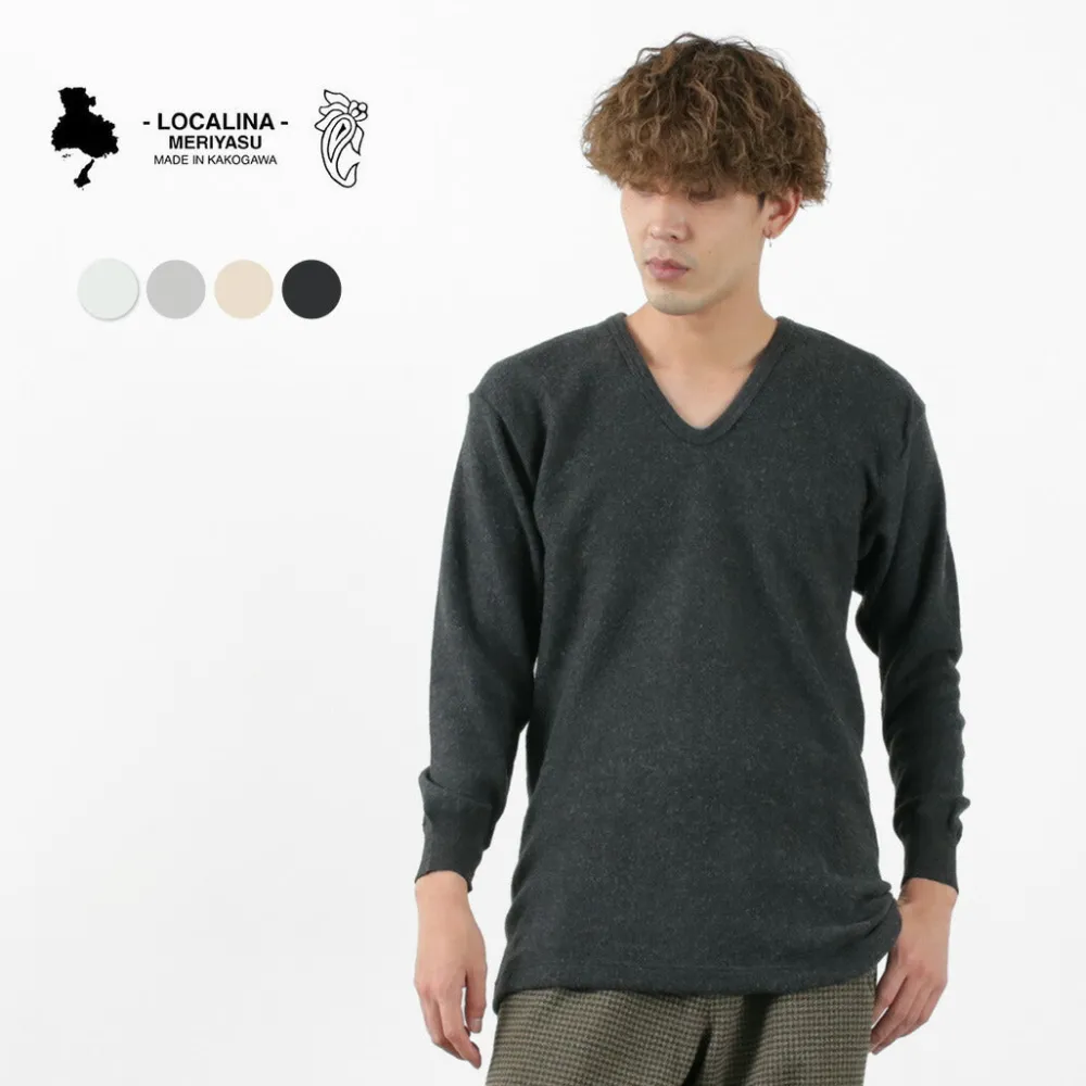 LOCALINA MERIYASU T-Shirts^/ U-Neck Cashmere Blend Long Sleeve Inner