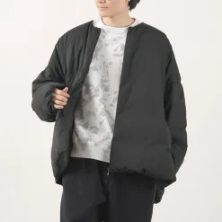 MIFFEW Down Wear^/ Collarless Over Down Jacket black