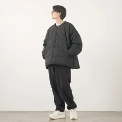 MIFFEW Down Wear^/ Collarless Over Down Jacket black