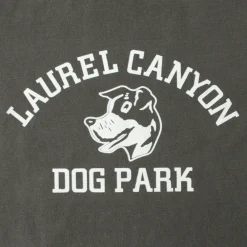 MIXTA T-Shirts^/ Basic crew print T-shirt (dog park) black