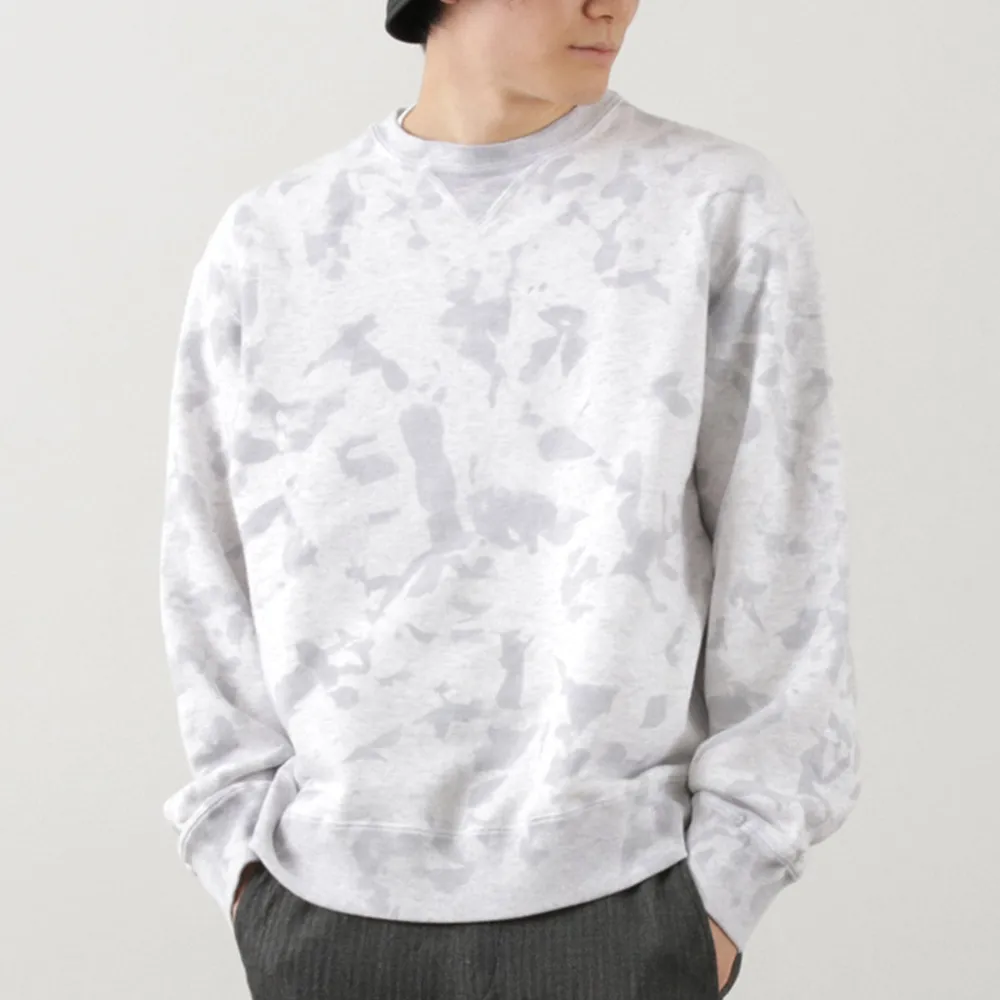 MOC T Sweatshirts^/ Garment Dyed Loopwheel Crew Neck Pullover white
