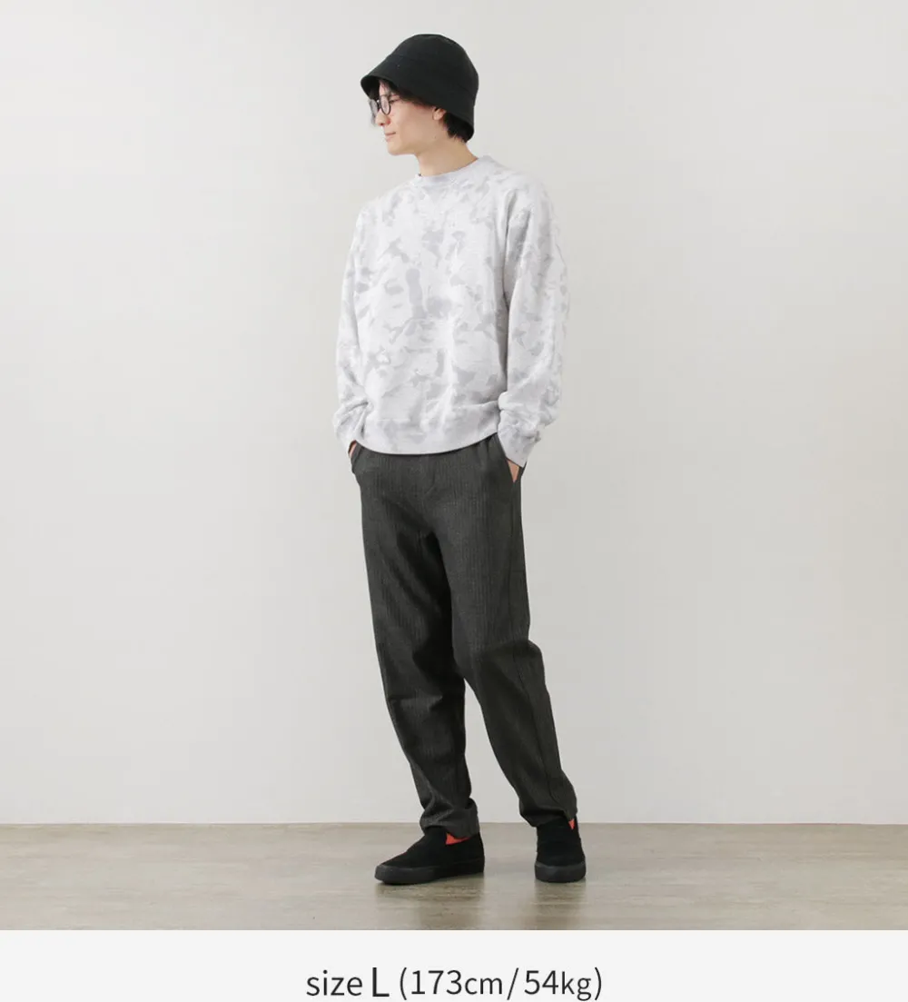 MOC T Sweatshirts^/ Garment Dyed Loopwheel Crew Neck Pullover white