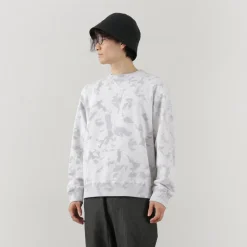 MOC T Sweatshirts^/ Garment Dyed Loopwheel Crew Neck Pullover white