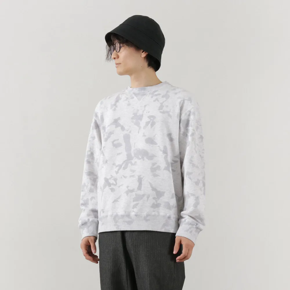 MOC T Sweatshirts^/ Garment Dyed Loopwheel Crew Neck Pullover white