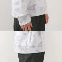 MOC T Sweatshirts^/ Garment Dyed Loopwheel Crew Neck Pullover white
