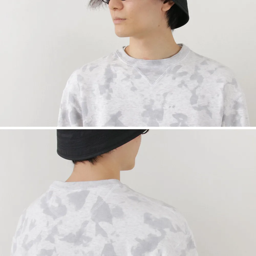 MOC T Sweatshirts^/ Garment Dyed Loopwheel Crew Neck Pullover white