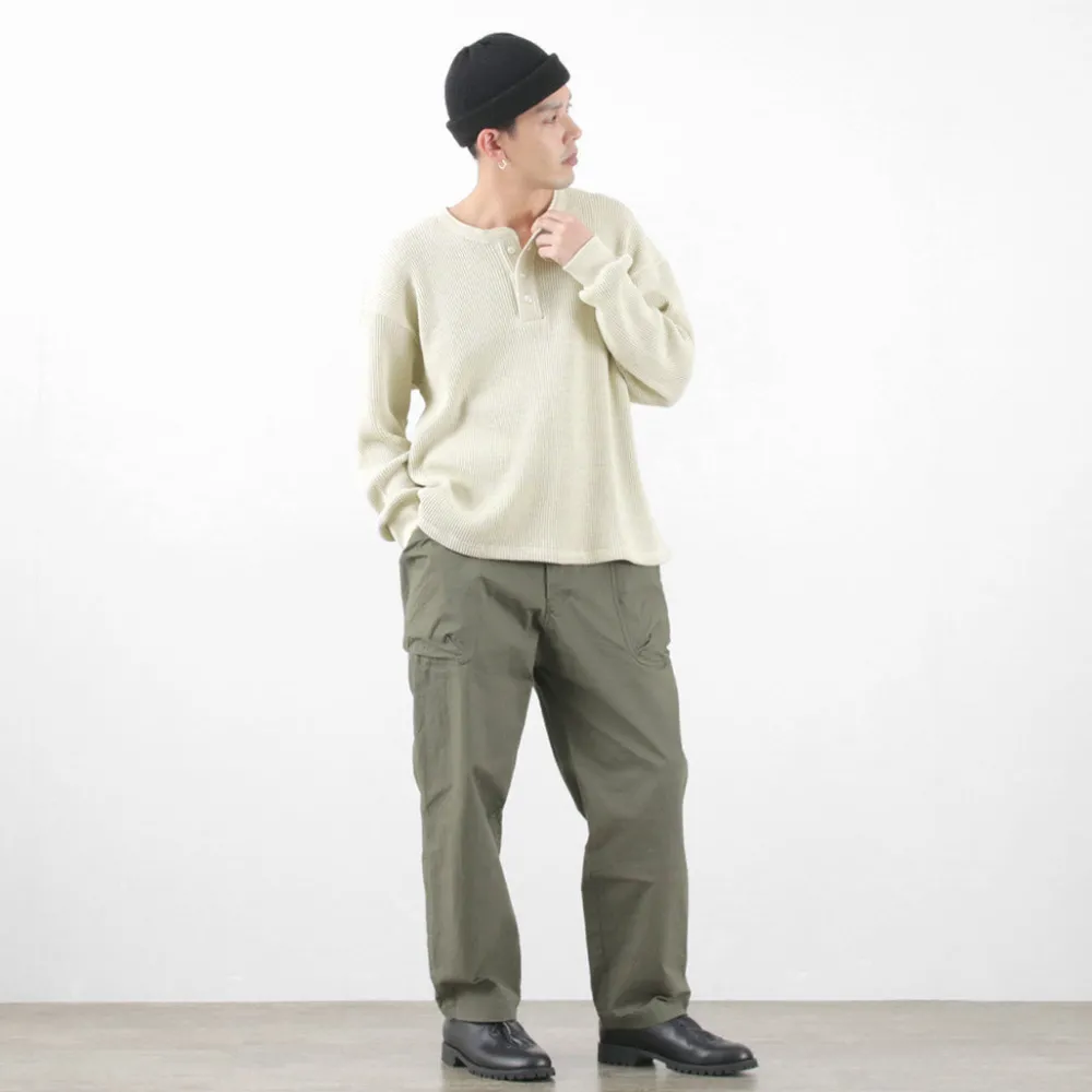 MOC T T-Shirts^/ Heavy Neon Waffle Henry Neck Pullover