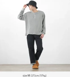 MOC T T-Shirts^/ Heavy Neon Waffle Henry Neck Pullover