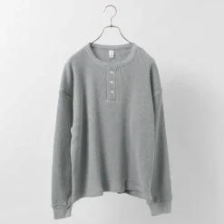 MOC T T-Shirts^/ Heavy Neon Waffle Henry Neck Pullover