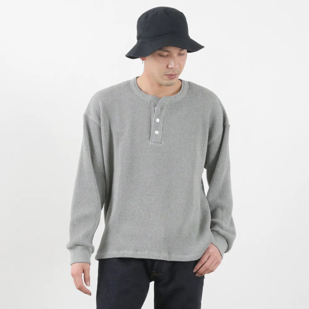 MOC T T-Shirts^/ Heavy Neon Waffle Henry Neck Pullover
