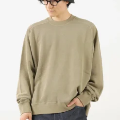 MOC T Sweatshirts^/ Neon Script Loopwheel Overdyed Raglan Long Sleeve Sweatshirt