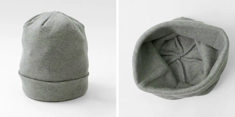 MOC T Hats^/ NEON SCRIPT REGULAR WEIGHT KNIT CAP gray