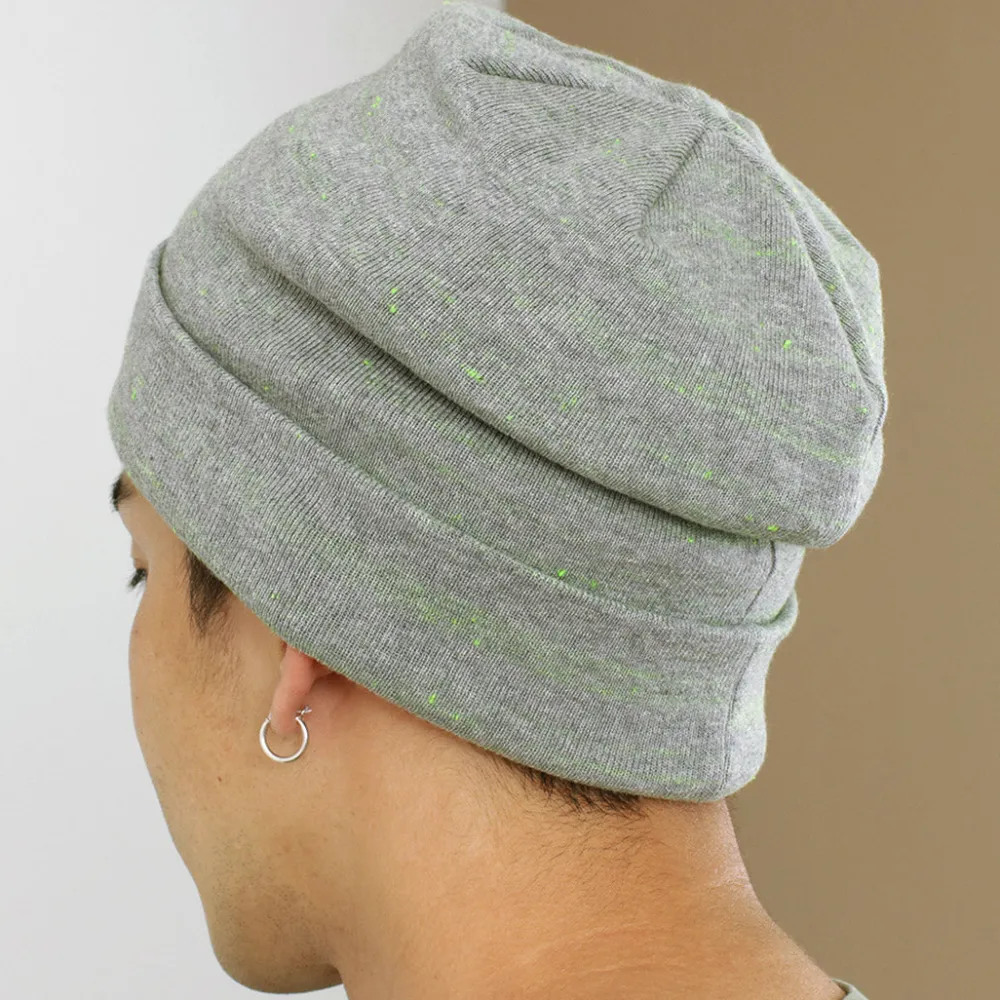 MOC T Hats^/ NEON SCRIPT REGULAR WEIGHT KNIT CAP gray
