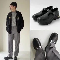 MOLLE SHOES Leather Shoes & Boots^/ Free Rock T-Strap Leather Shoes black