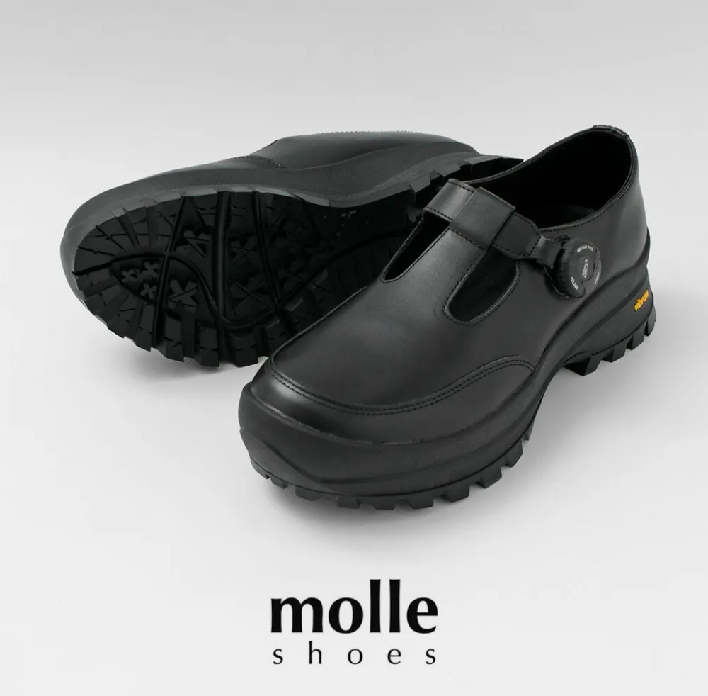 MOLLE SHOES Leather Shoes & Boots^/ Free Rock T-Strap Leather Shoes black