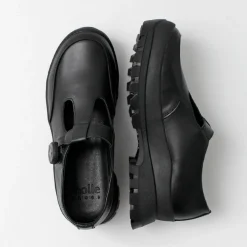 MOLLE SHOES Leather Shoes & Boots^/ Free Rock T-Strap Leather Shoes black