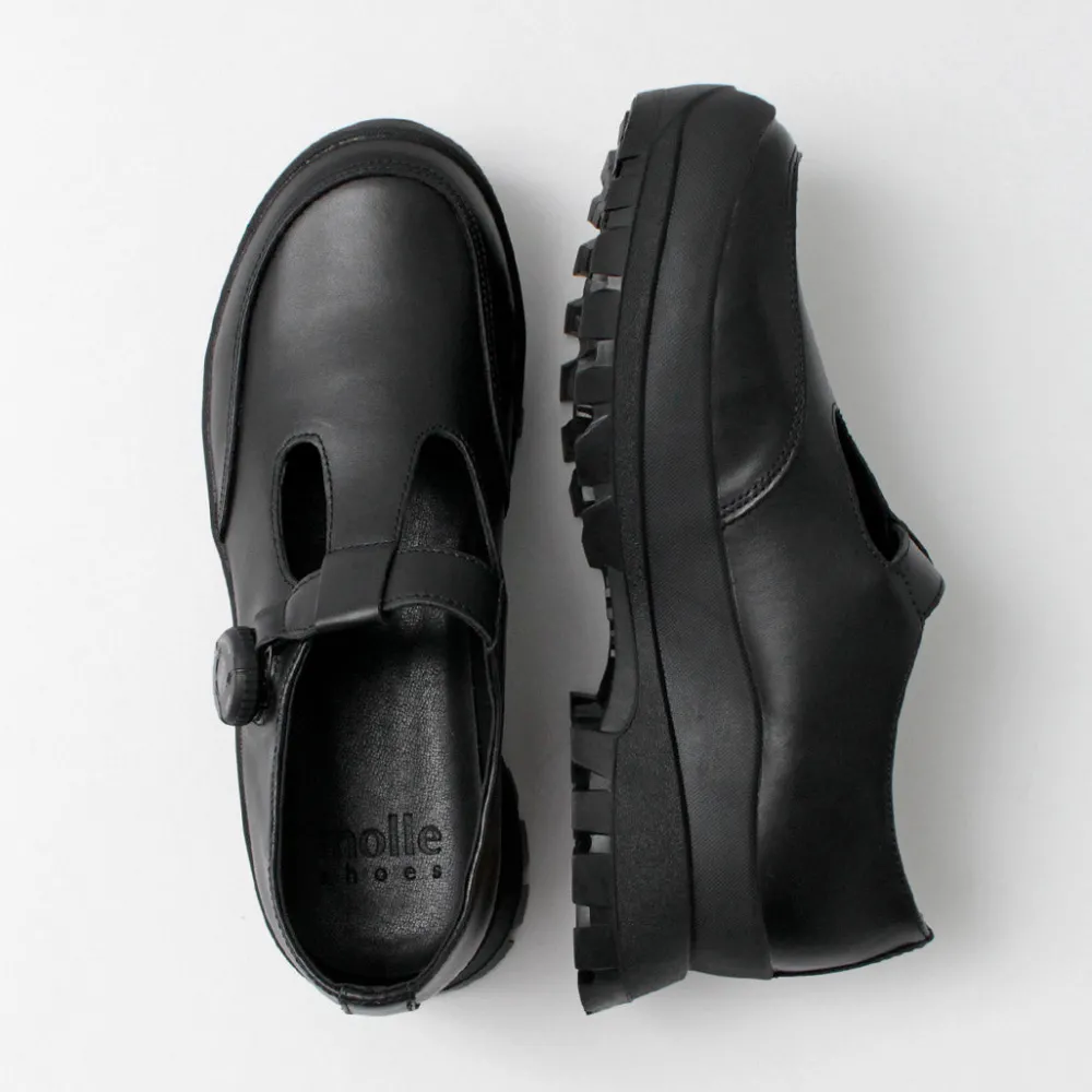 MOLLE SHOES Leather Shoes & Boots^/ Free Rock T-Strap Leather Shoes black
