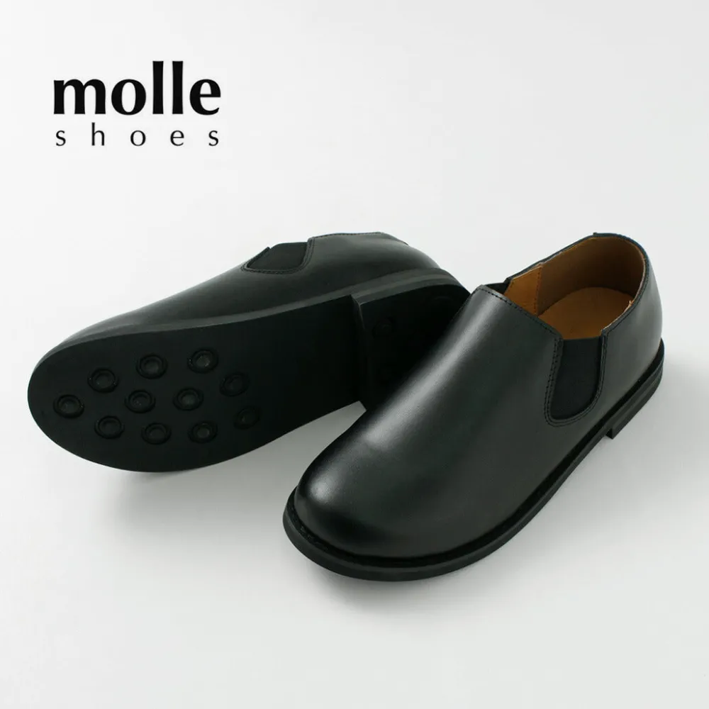 MOLLE SHOES Leather Shoes & Boots^/ Short Side Gore Leather Shoes black