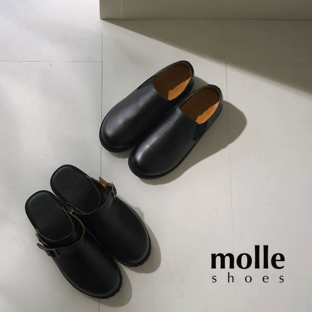 MOLLE SHOES Leather Shoes & Boots^/ Short Side Gore Leather Shoes black
