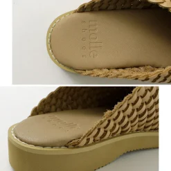 MOLLE SHOES Sandals^/ Woven Leather Crog Sandals